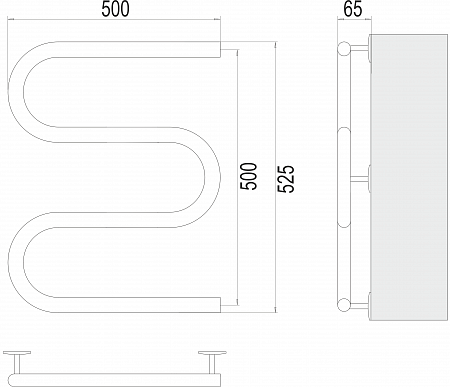 Электро 25 М-обр 500х500 Полотенцесушитель TERMINUS Пушкино - фото 3 Электро 25 М-обр 500х500 Полотенцесушитель TERMINUS Пушкино - фото 3