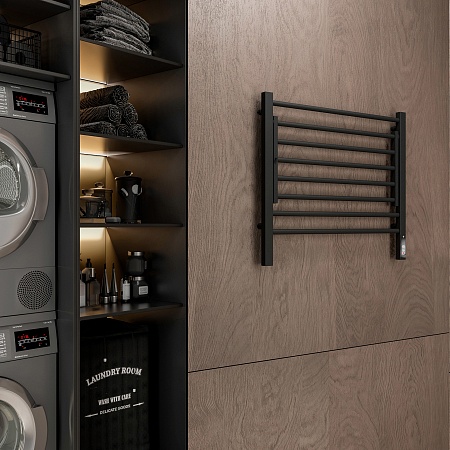 Горизонт П8 600х600 электро КС ЧЕРНЫЙ МУАР (sensor quick touch) Полотенцесушитель TERMINUS Пушкино - фото 3