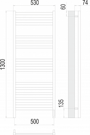 Енисей П15 500х1300 электро (sensor quick touch) Полотенцесушитель TERMINUS Пушкино - фото 3 Енисей П15 500х1300 электро (sensor quick touch) Полотенцесушитель TERMINUS Пушкино - фото 3