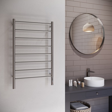 Аврора П8 500х850 Электро Полотенцесушитель TERMINUS Оружейная сталь Пушкино - фото 3