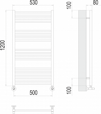 Ватикан П18 500х1200 Полотенцесушитель TERMINUS Пушкино - фото 3 Ватикан П18 500х1200 Полотенцесушитель TERMINUS Пушкино - фото 3