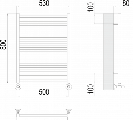 Сицилия П12 500х800 Полотенцесушитель TERMINUS Пушкино - фото 3 Сицилия П12 500х800 Полотенцесушитель TERMINUS Пушкино - фото 3